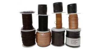 Joblot of 617m of High Quality Mixed Colour Round Leather Cords 1.5mm Wide