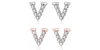 Wholesale Joblot of 10 Womens Vivacious Earrings Silver & Rose Gold