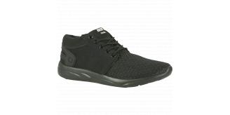 Ascot Mens Style Fred Mid Cut Black Lightweight Trainer