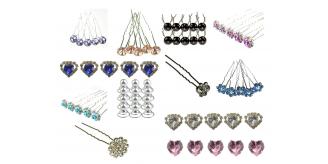 Stunning Mix Of 50 Packs Of Hair Pins & Twists Some Silver Plated 5-12 Per Pack