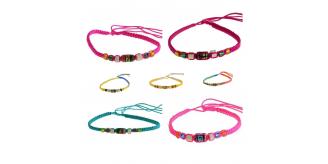 Wholesale Joblot Of 50  Handmade Glass Bead Friendship Beach Bracelets Wrap Wristbands