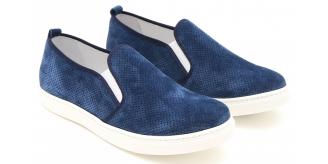 Wholesale Joblot of 5 IL Gufo Kids Slip-On Suede Leather Shoes Blue
