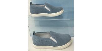 Wholesale Joblot of 4 IL Gufo Kids Slip-On Suede Leather Shoes Light Blue