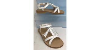 One Off Joblot of 4 IL Gufo Girls White Tassel Leather Summer Shoe Mixed Sizes
