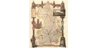 100 Cambridgeshire 19th Century Reproduction Thomas Moule Decorative Antique Maps