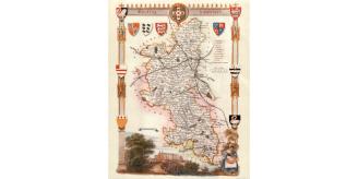 80 Buckinghamshire 19th Century Reproduction Thomas Moule Decorative Antique Map