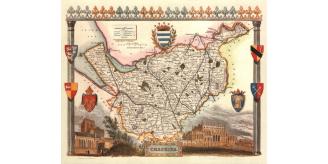 100 Cheshire 19th Century Reproduction Thomas Moule Decorative Antique Maps