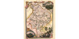 150 Huntingdonshire 19th Century Reproduction Thomas Moule Decorative Antique Maps