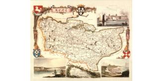 80 Cornwall 19th Century Reproduction Thomas Moule Decorative Antique Maps