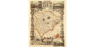 95 Rutlandshire 19th Century Reproduction Thomas Moule Decorative Antique Maps
