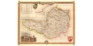 125 Somerset 19th Century Reproduction Thomas Moule Decorative Antique Maps