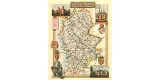 110 Staffordshire 19th Century Reproduction Thomas Moule Decorative Antique Maps