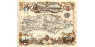 60 Sussex 19th Century Reproduction Thomas Moule Decorative Antique Maps