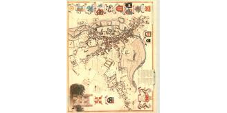 100 Cambridge University Campus and City 19th Century Reproduction Thomas Moule Decorative Antique Maps