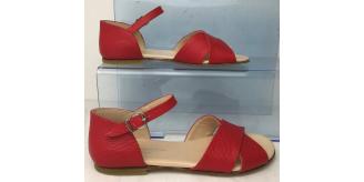 Wholesale Joblot of 7 Ermanno Scervino Girls Red Textured Leather Sandals