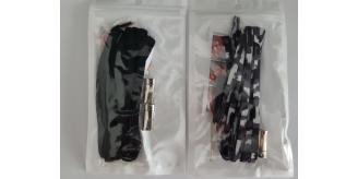  Elastic Black & Camouflage Shoelaces 250 Pairs Magnetic Silver Metal Buckle 