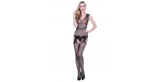 10 x Lingerie Open Crotch Lace Suspender Bodystocking One Size Fits 6-18 l UK SELLER l GCL043
