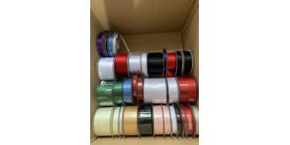Huge Joblot of Ribbon Reels - Whole reels and part reels, ready to sell - satin, grosgrain, lame, velvet & more