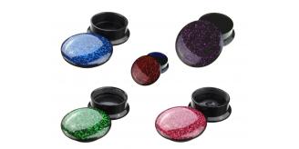 Wholesale Joblot Of 200 Glitter Ear Flesh Tunnel Plug Hole Stretcher Screws In Mixed Colours & Sizes 4-26mm