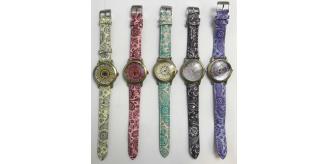 Wholesale Joblot of 10 Womens Paisley Bohemian Watches In 5 Colours