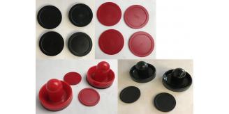 One Off Joblot of 60 Air Hockey Paddle & Puck Sets and 25 Set of 4 Pucks