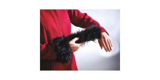Women Girls Faux Fur Slap On Wrist Cuffs Pair GIRLS HAIR BUN SHAPER  - Box of 150 pairs Mix Colour