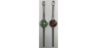 Wholesale Joblot of 10 Womens Monstera And Hibiscus Pattern Metal Watches