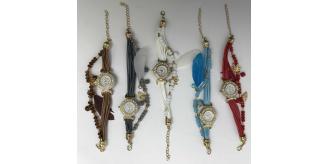 One Off Joblot Of 16 Womens Multi Strand Owl & Feather Watches
