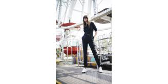 Navy Cotton women's Jumpsuit 