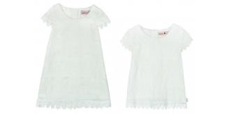 One Off Joblot of 12 Boboli Girls White Floral Lace Dresses & Tops Mixed Sizes