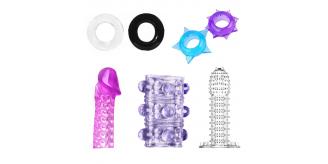 10set Joblot | Cock Rings and Sleeves Set, 7pc in per set | GCAPSET011