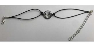 Wholesale Joblot Of 10 World Charms & Black Cord Throng Bracelets