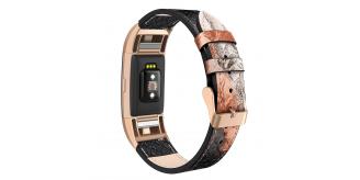 12 x Snake Print Watch Strap Fitbit Charge 2 Band Genuine Leather (Replacement Strap) l UK SELLER l GCW072