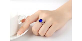 20pc Joblot |Royal Blue Cubic Zirconia Ring|4 sizes, 5pc each size/ GCJ032
