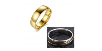 20 x Unisex Band Ring in Gold & Two-Tone, 2 Colours, 4 Sizes l UK SELLER l GCJR076