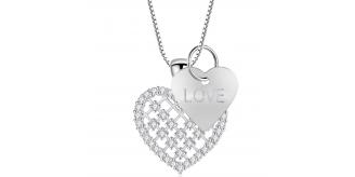 20 X Heart Pendant with Tag Made from Crystal from Swarovski, 2 Designs l UK SELLER l GCJ090