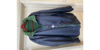 x10 Grizzly Antarctec Reversible Green Fleece and Navy Blue Waterproof Jacket
