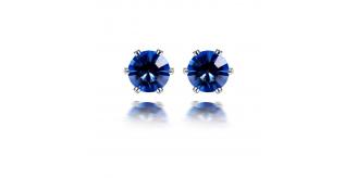 20 x Brilliant Cut Blue Cubic Zirconia Stud Earrings | UK SELLER | GCJ019