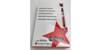 Wholesale Joblot of 48 5 Star Office Red Permanent Marker Chisel Tip (12 Pack)