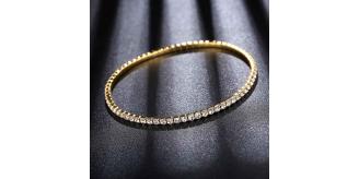 20 x Sparkling Crystal Gold Elasticated Bracelets | UK SELLER | GCJA078-Gold Bracelet
