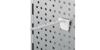 Wholesale Joblot of 50 Plastic Pegboard White Hooks 50mm - 150mm (Pack of 50)