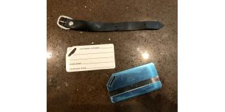 Metal Luggage Tags with ID Label - New - Metallic Blue - 100 Units