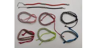 One Off Joblot Of 98 Fashion Bracelets In 3 Designs Mixed Colours