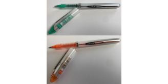 One Off Joblot of 384 Uni-Ball Vision Elite UB-200 Rollerball Pens Orange/Green