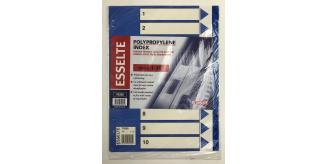One Off Joblot of 400 Esselte Polypropylene Index Printed 1-10 A4