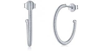 Wholesale Joblot of 5 MBLife 925 Sterling Silver Round J-Hoop Earrings 20mm