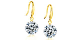 20 x Gold Tone Crystal Single Drop Earrings | UK SELLER | GCJ156-GOLD