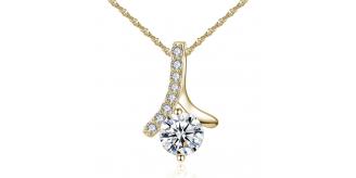 10pc CLEAR CRYSTAL HERRINGBONE NECKLACE  | GCC059 UK SELLER