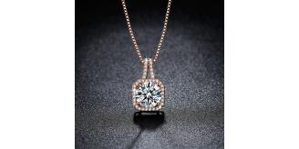 10pc CRYSTAL ZIRCON PENDANT NECKLACE | GCC062 UK SELLER 