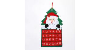 10 x Christmas Advent Calendar Santa Claus Hanging Decoration Pockets Gifts UK|GECSET004-Hug&BellSanta